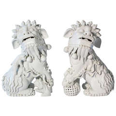 Blanc de Chine Foo Dog Sculptures
