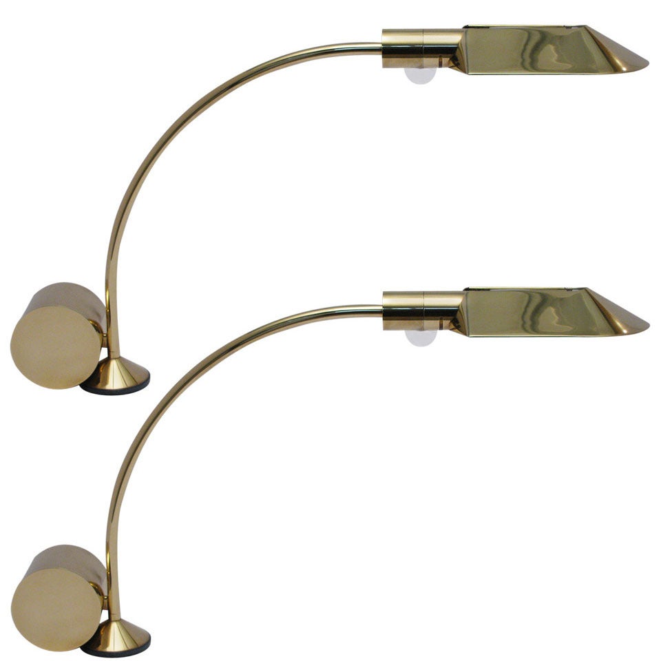 Cedric Hartman Counterbalanced Brass Lamps