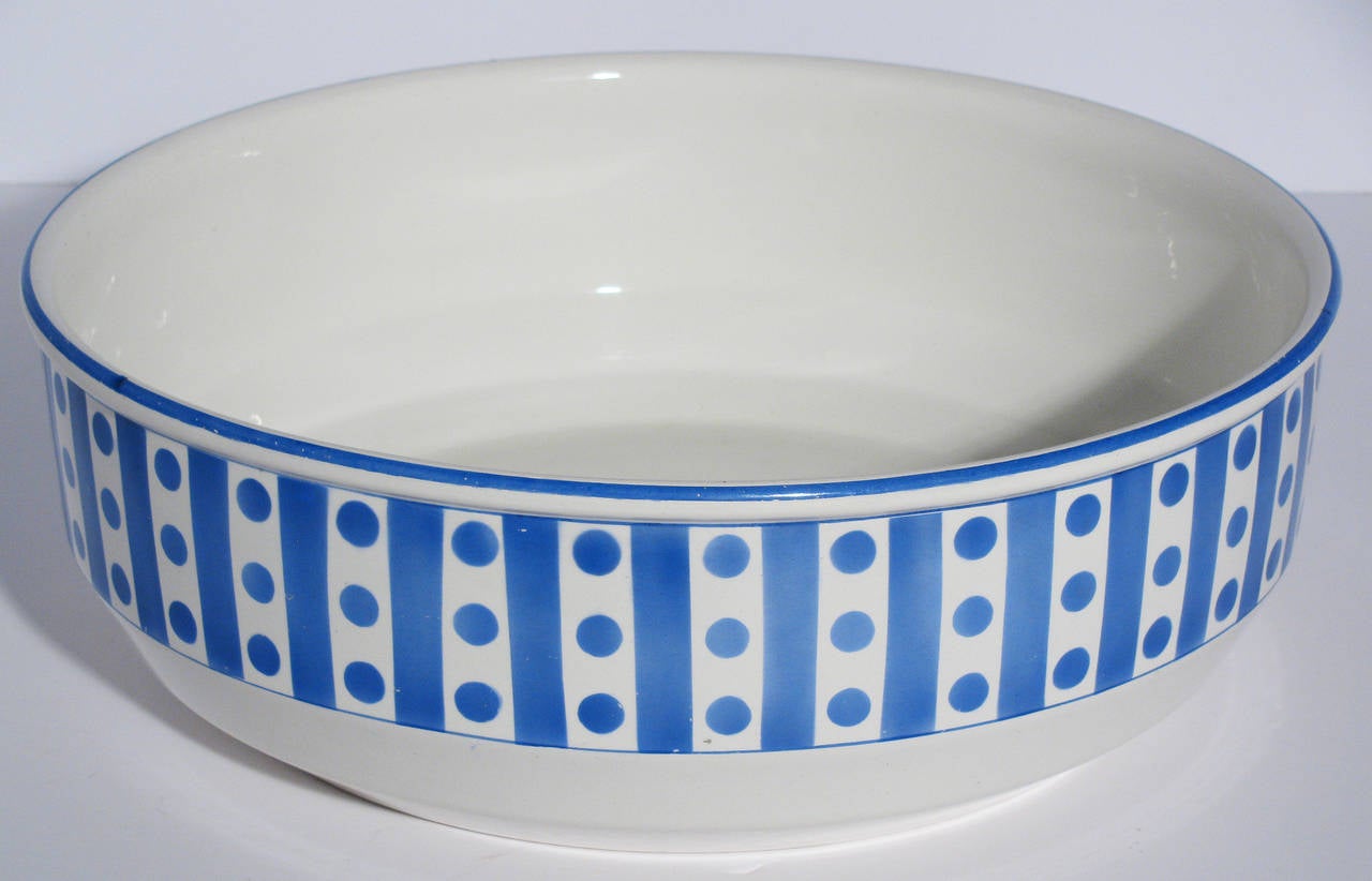 Large Belgian Porcelain Pitcher and Bowl 4