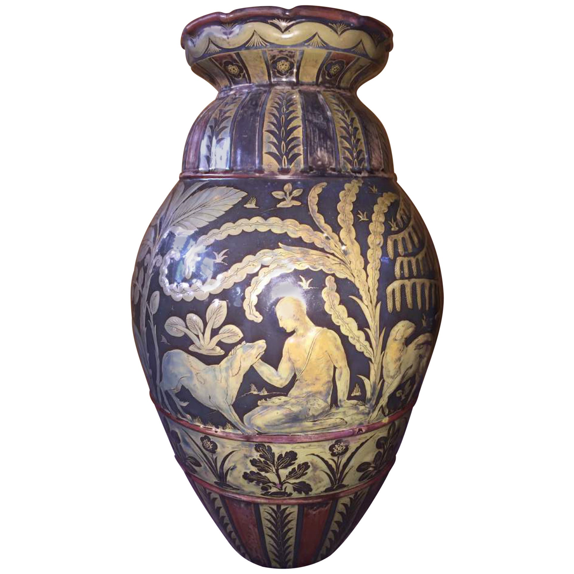 Monumental Vase by Cantagalli