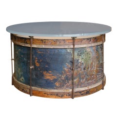 Antique A Marching Drum Coffee Table