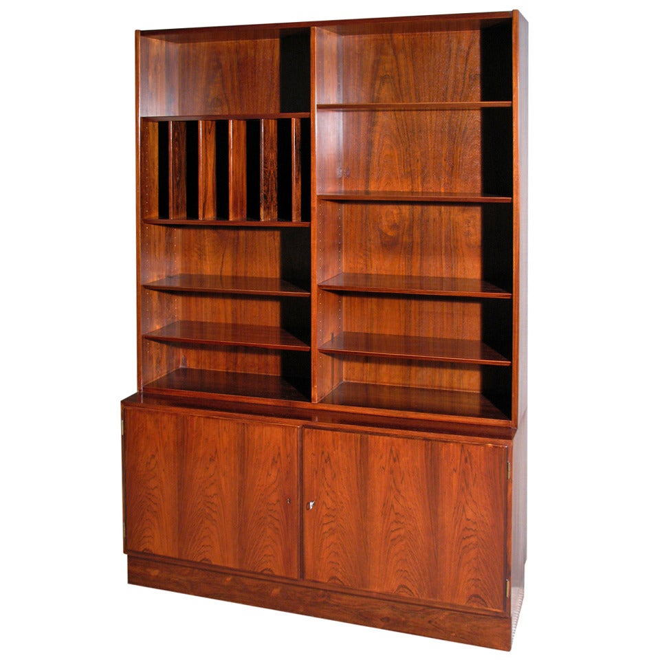 Rosewood Bookcase and Cabinet