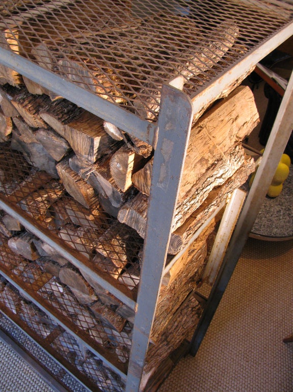 Massive Industrial Steel Firewood Rack 4