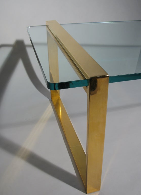 Mid-Century Modern A Brass Coffee Table