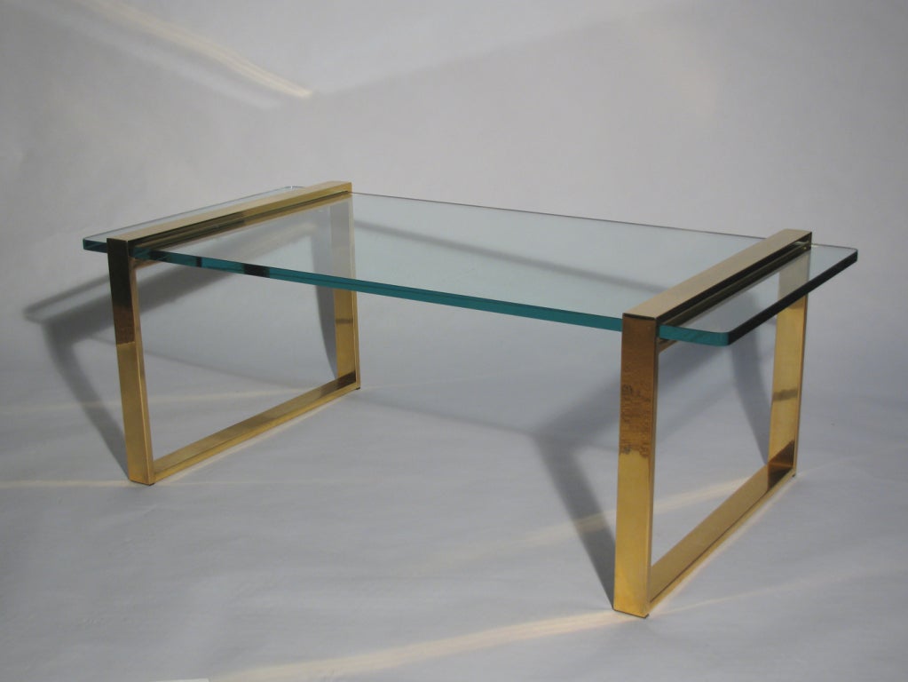 American A Brass Coffee Table