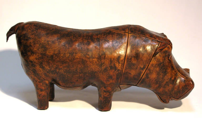 Large Hippo Ottoman by Omersa for Abercrombie & Fitch In Excellent Condition In Austin, TX