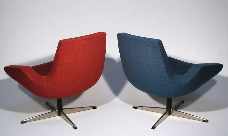 Mid-20th Century Pair of Scandinavian Lounge Chairs