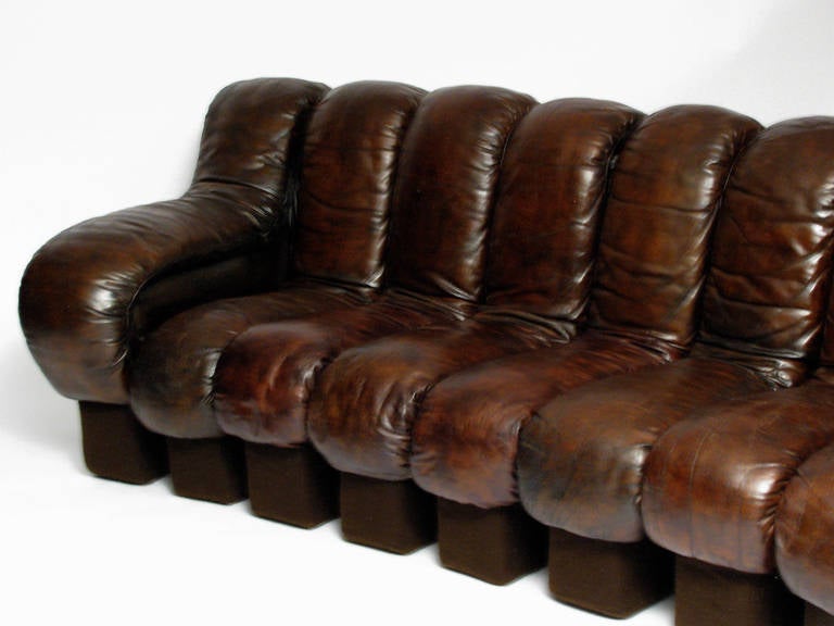Late 20th Century De Sede Leather Ds600 Endless Sofa