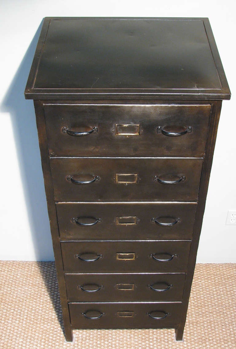 American Industrial Metal Six Drawer Chest
