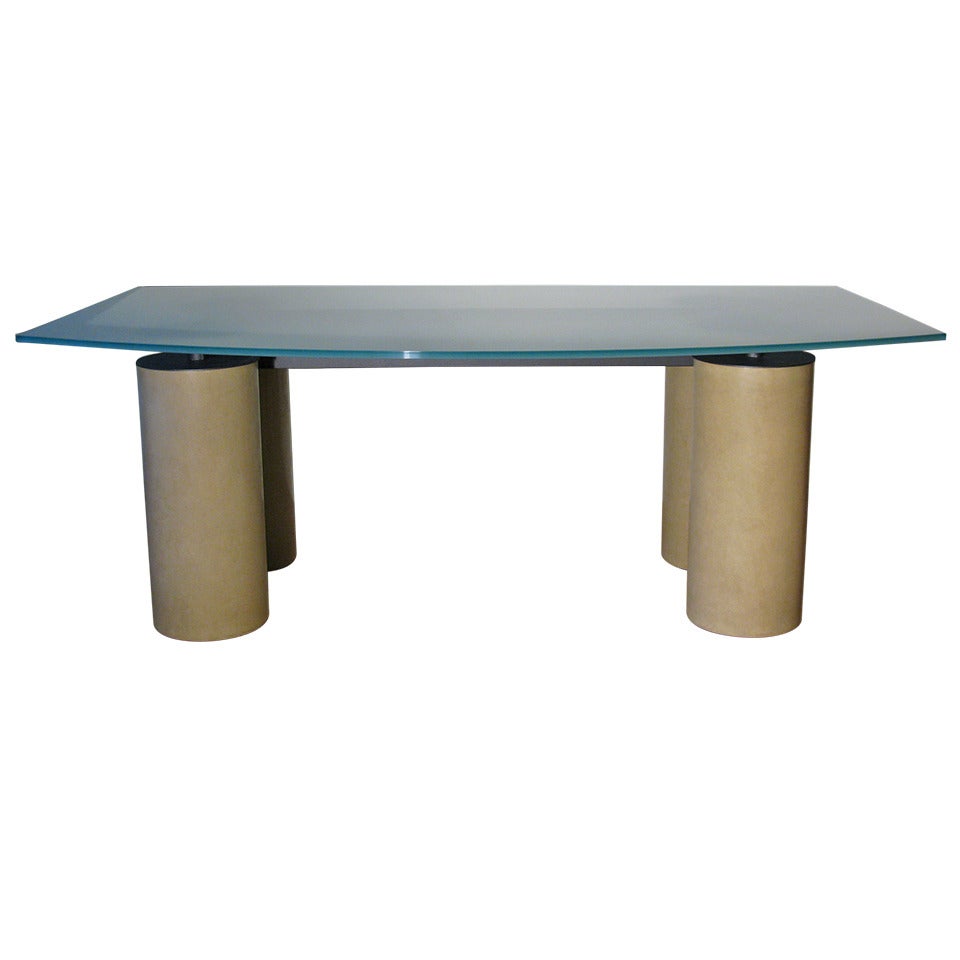 Italian Crystal Top "Serenissimo" Table by Acerbis