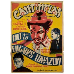 Vintage Original Mexican "Golden Age" Film Poster 1937