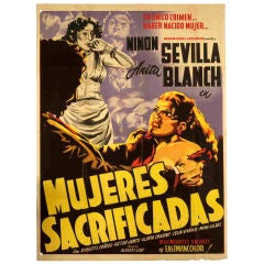 Vintage Original Mexican "Golden Age" Film Poster 1952