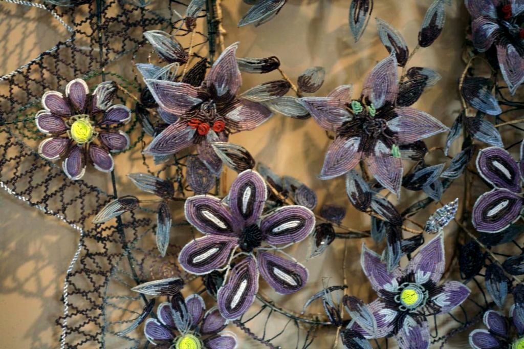 5 Feet Tall French Glass Bead Wreath