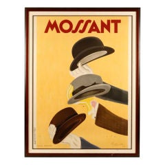 Vintage Large Chapeaux "Mossant"  Poster by Leonetto Cappiello 1938