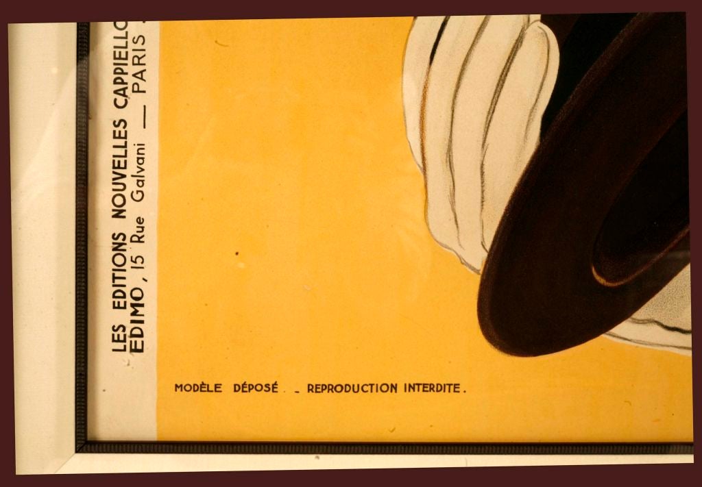 Large litho poster by Leonetto Cappielo ( 1875 - 1942 )<br />
Cappielo is often called the father of modern advertising for his innovation in poster design.<br />
<br />
This is one of his most iconic images. Signed Lower Right:<br