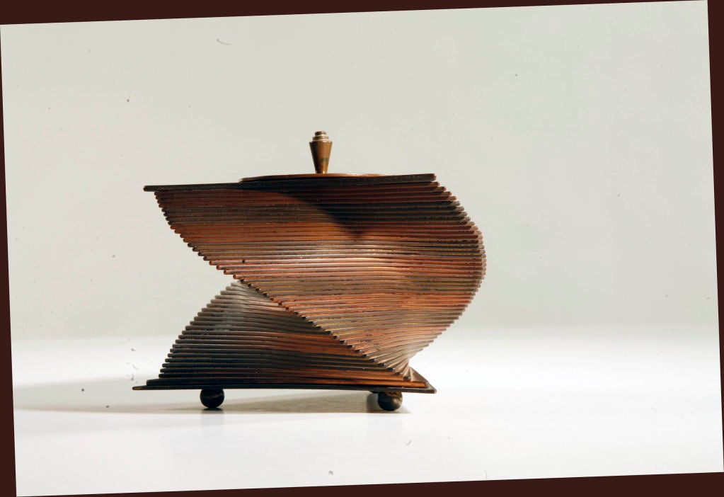 Modernist Copper and Brass Covered Box, 1933
