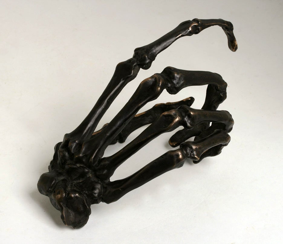 Skeleton Hand and Gun Sculpture For Sale 1