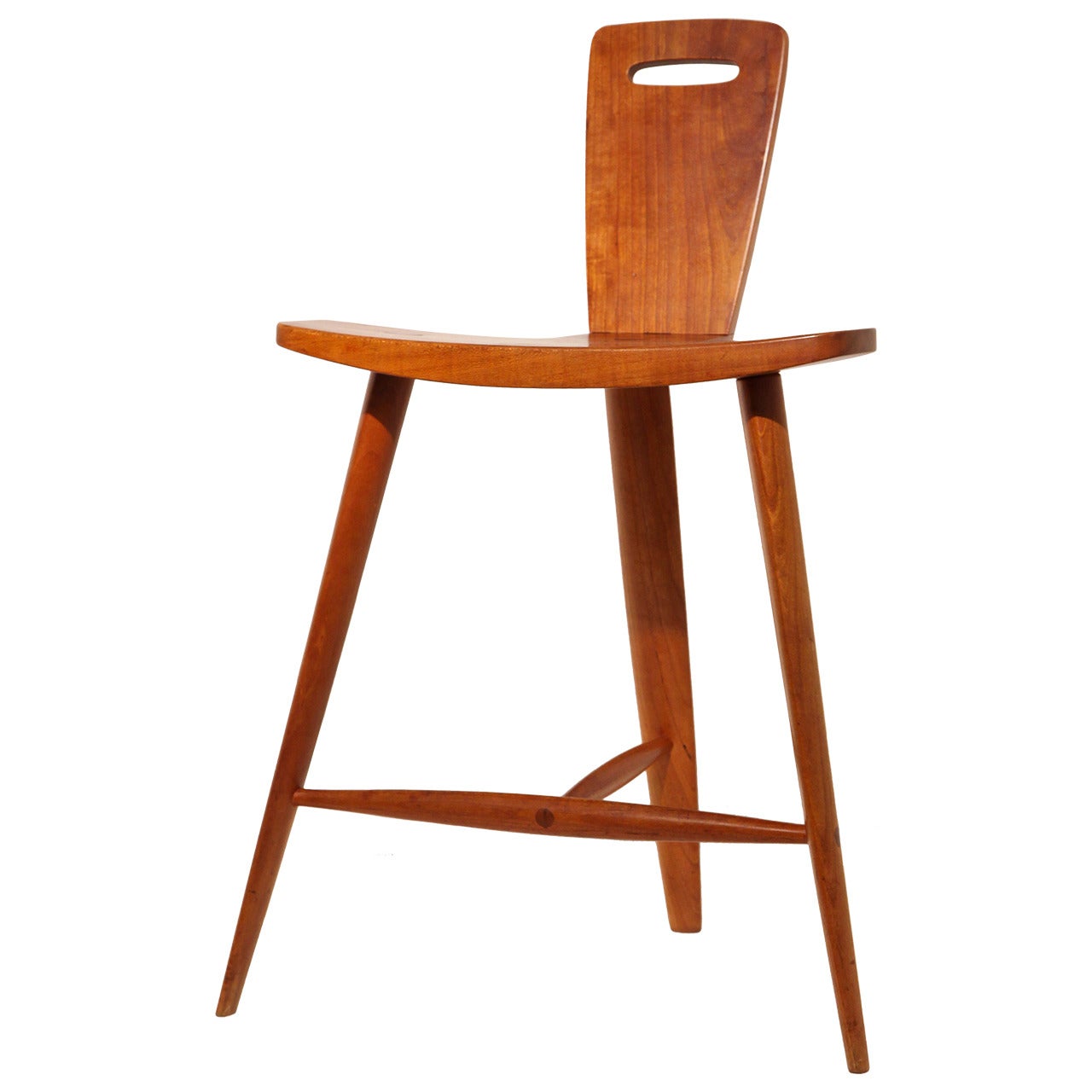 Extremely Rare Three-Legged Stool by Tage Frid For Sale