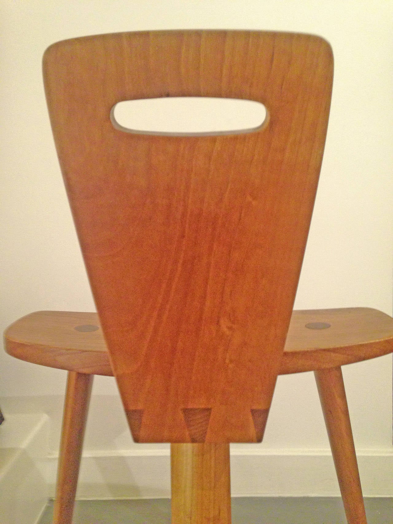 American Extremely Rare Three-Legged Stool by Tage Frid For Sale