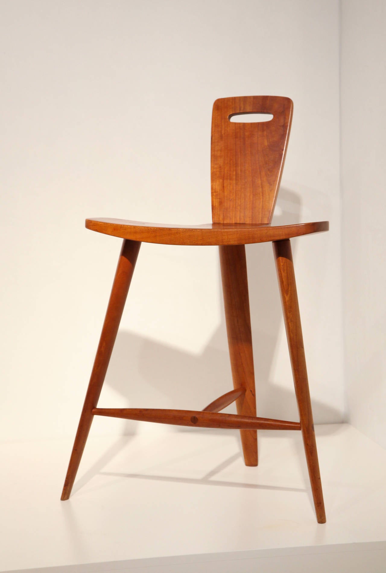 Iconic stool by Tage Frid that is in several museum collections - Museum of Fine Arts Boston, RISD Museum, Yale Museum and Renwick Gallery.  With the exception of 2 that are known to be in private collections, all other examples are in the Frid
