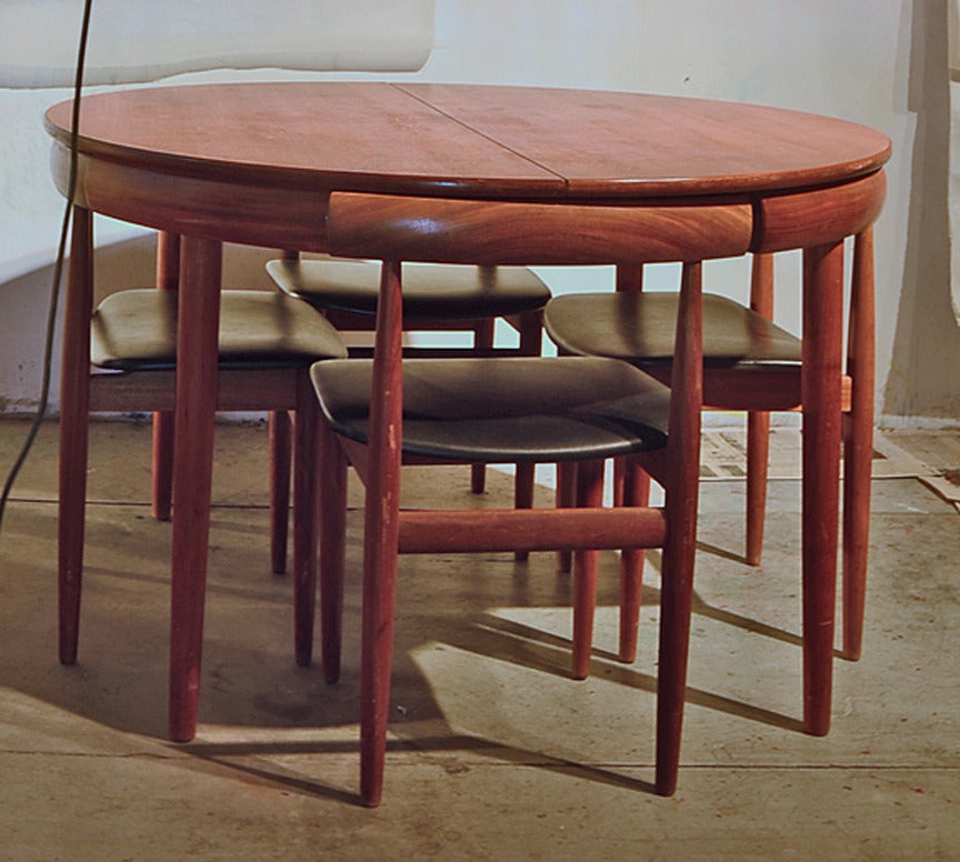 Mid-Century Modern Table and Chairs by Hans Olsen for Frem Rojle, 1962