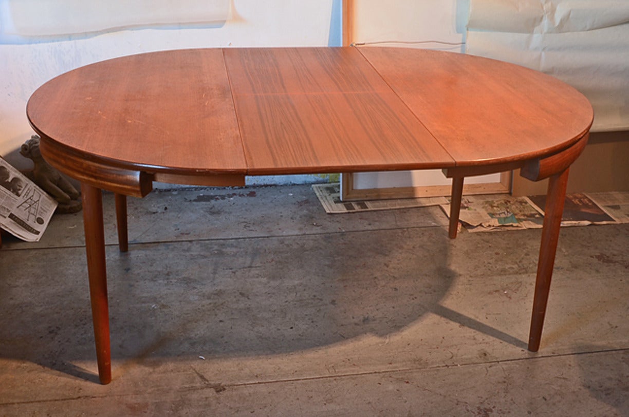 Leather Table and Chairs by Hans Olsen for Frem Rojle, 1962