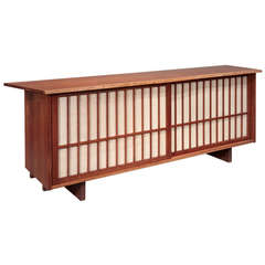 Meuble de rangement à double porte coulissante de George Nakashima, 1960