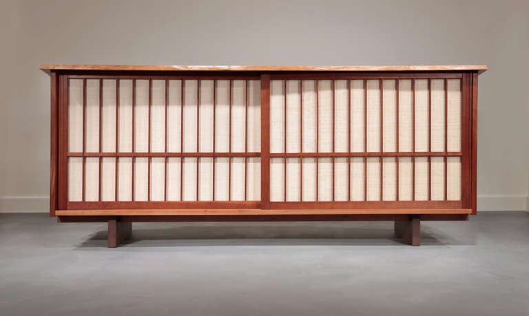 American Double Sliding Door Cabinet by George Nakashima, 1960 For Sale