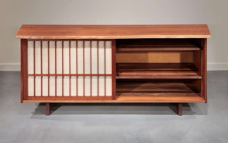 Mid-20th Century Double Sliding Door Cabinet by George Nakashima, 1960 For Sale