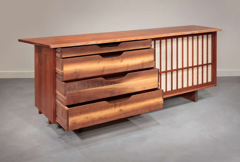 Double Sliding Door Cabinet by George Nakashima, 1960 For Sale 2