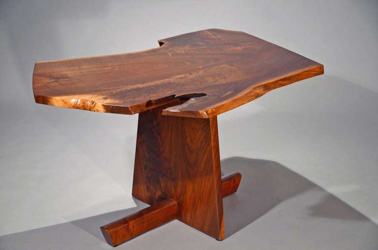 Rare form.  Highly figured American black walnut free form top