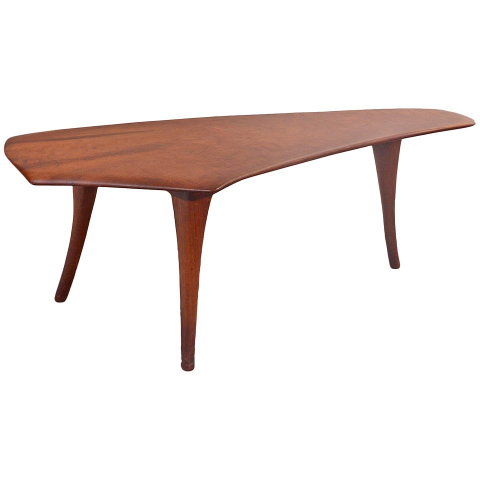 Rare Sculptural Coffee Table by Wharton Esherick, 1961 For Sale