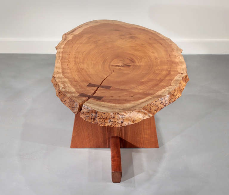 Rare Crosscut Minguren I Coffee Table by George Nakashima, 1974 In Excellent Condition For Sale In Philadelphia, PA