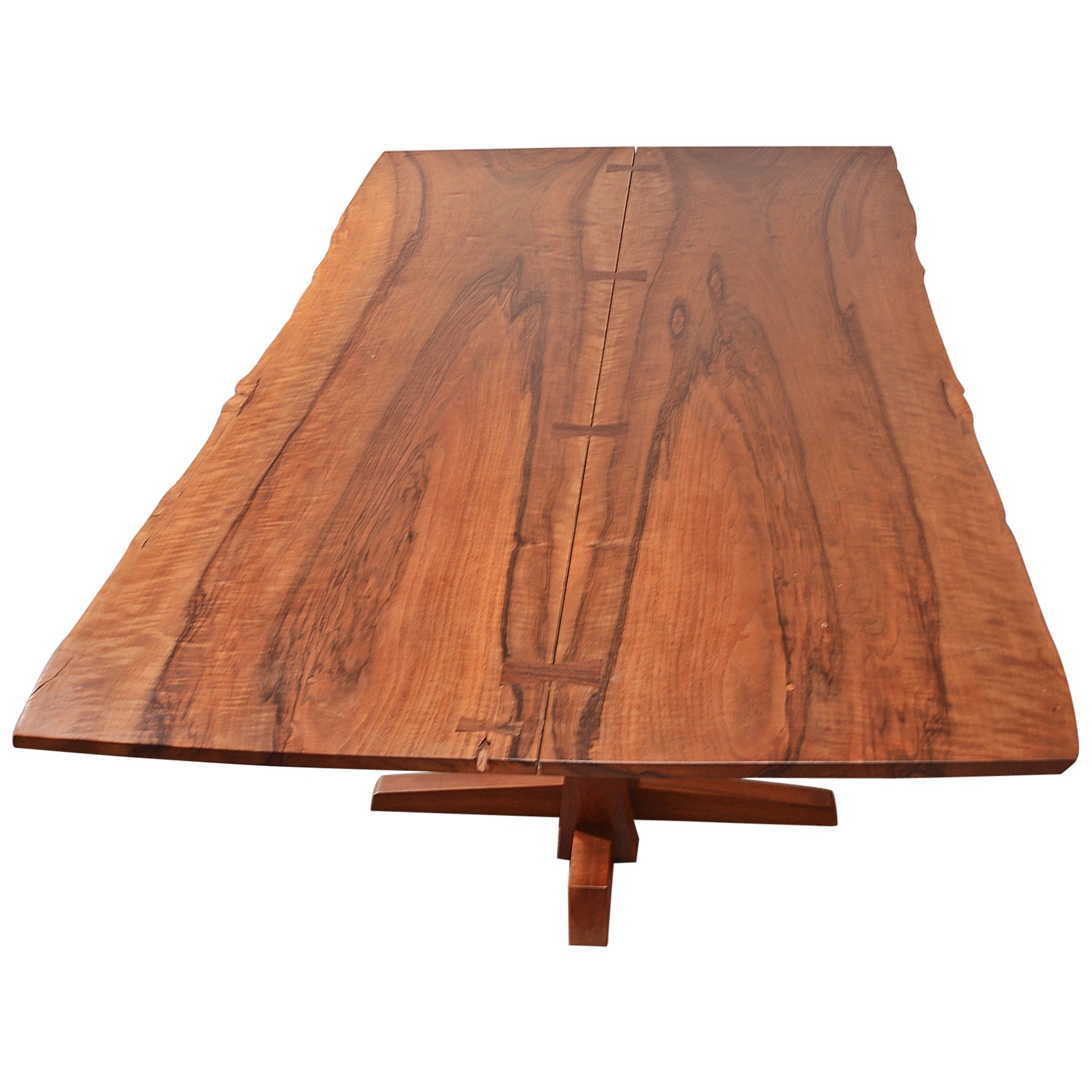 Rare Persian Walnut Conoid Dining Table by George Nakashima, 1971 For Sale