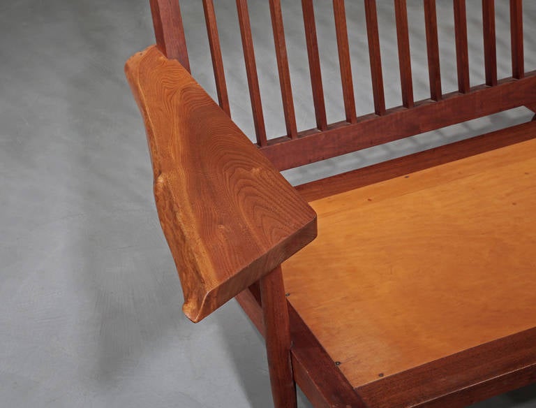 Left and Right Free-Form Arm Sofas by George Nakashima, 1955 For Sale 1