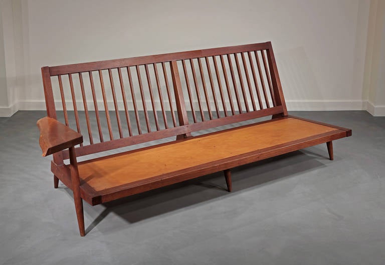 American Craftsman Left and Right Free-Form Arm Sofas by George Nakashima, 1955 For Sale