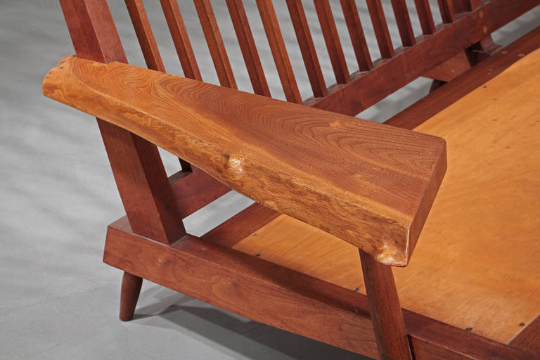 Left and Right Free-Form Arm Sofas by George Nakashima, 1955 For Sale 2