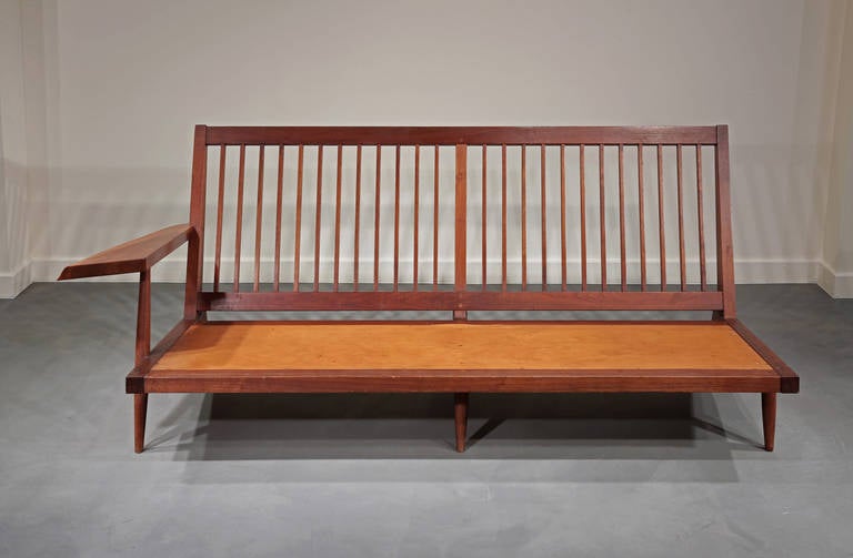 American Left and Right Free-Form Arm Sofas by George Nakashima, 1955 For Sale
