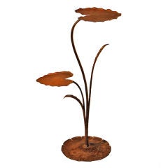 Antique Hand Wrought Copper Plant Stand