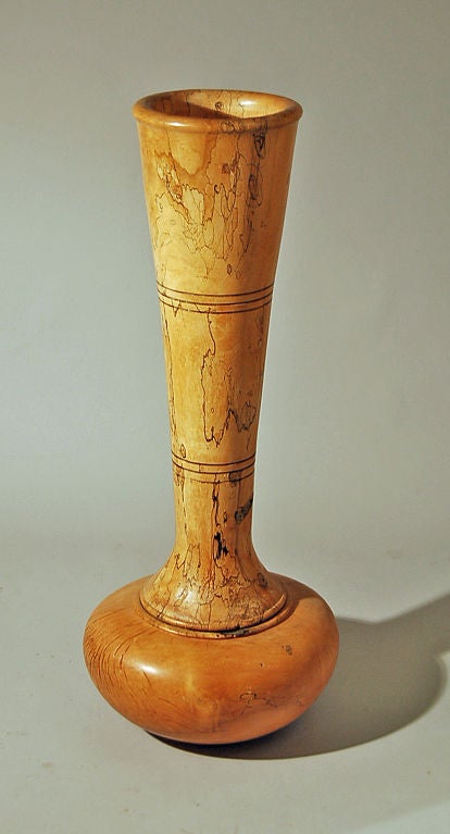 Spectacular and singular turned vessel by famed father and son, signed and dated by both