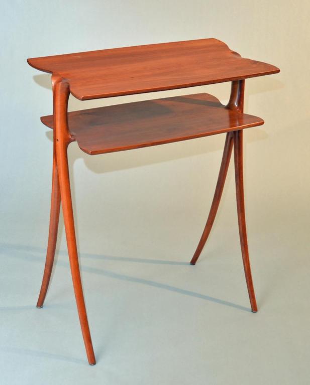 Elegant and functional standing desk or book stand - an early work by Ebner, one of the most accomplished woodworkers of the Studio Furniture Movement.  Signed and dated.
