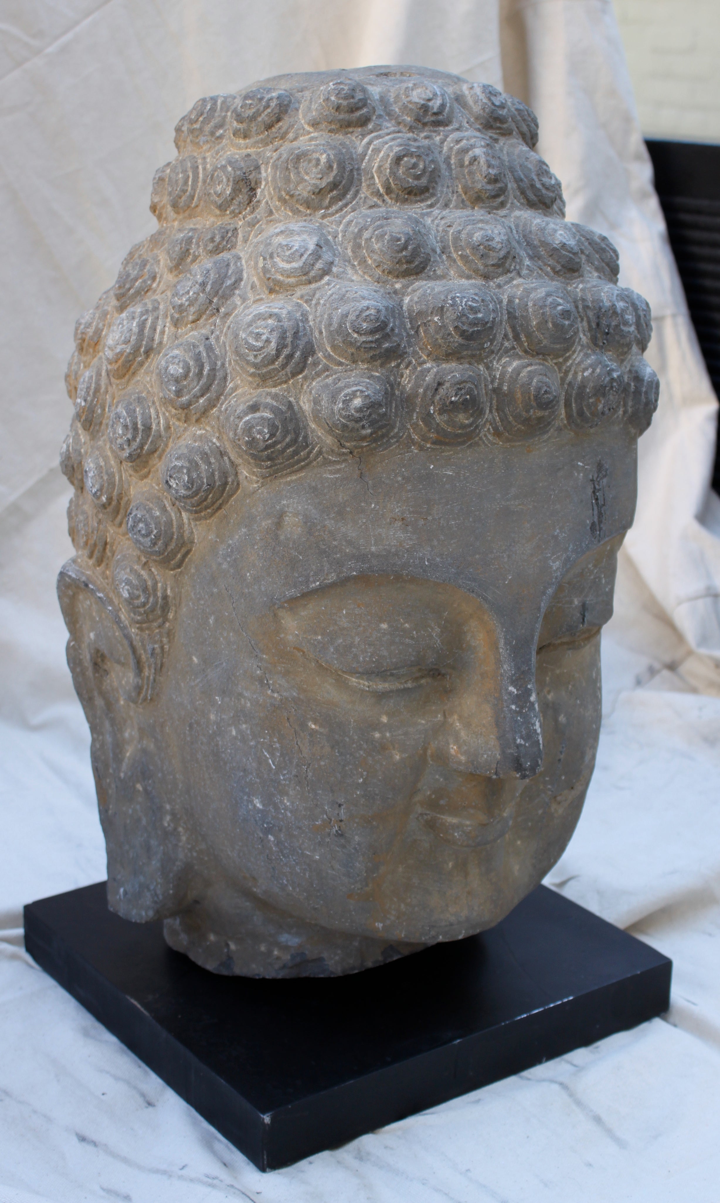 Monumental Early Stone Head of Buddha 