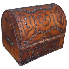Spanish Studded Leather Box, circa 1900's