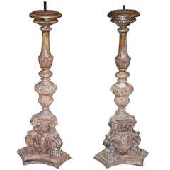 Antique Pair of 19th Century Italian Candlesticks