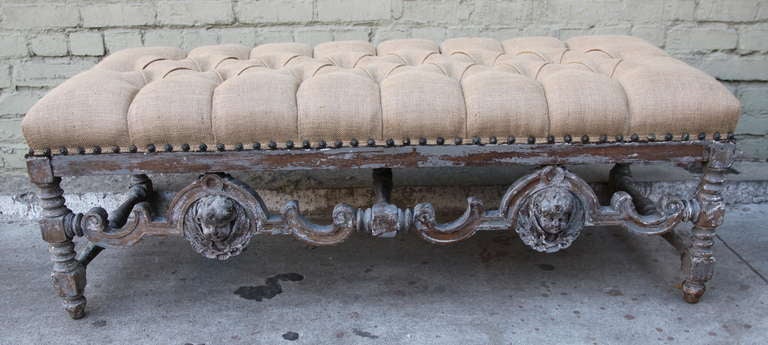 French Carved Cherub Bench