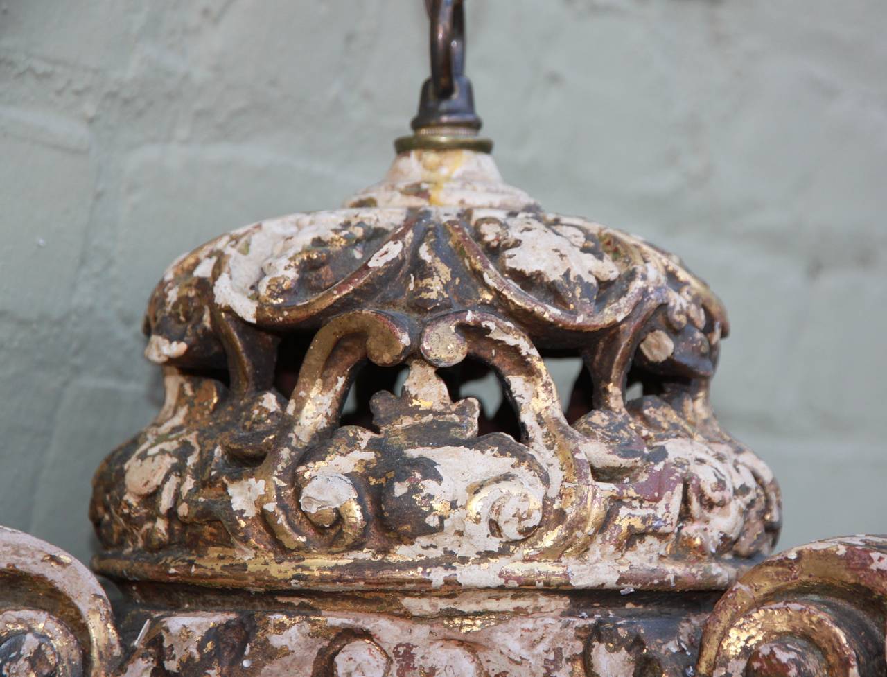 Pair of Italian Baroque Style Cherub Lanterns 1