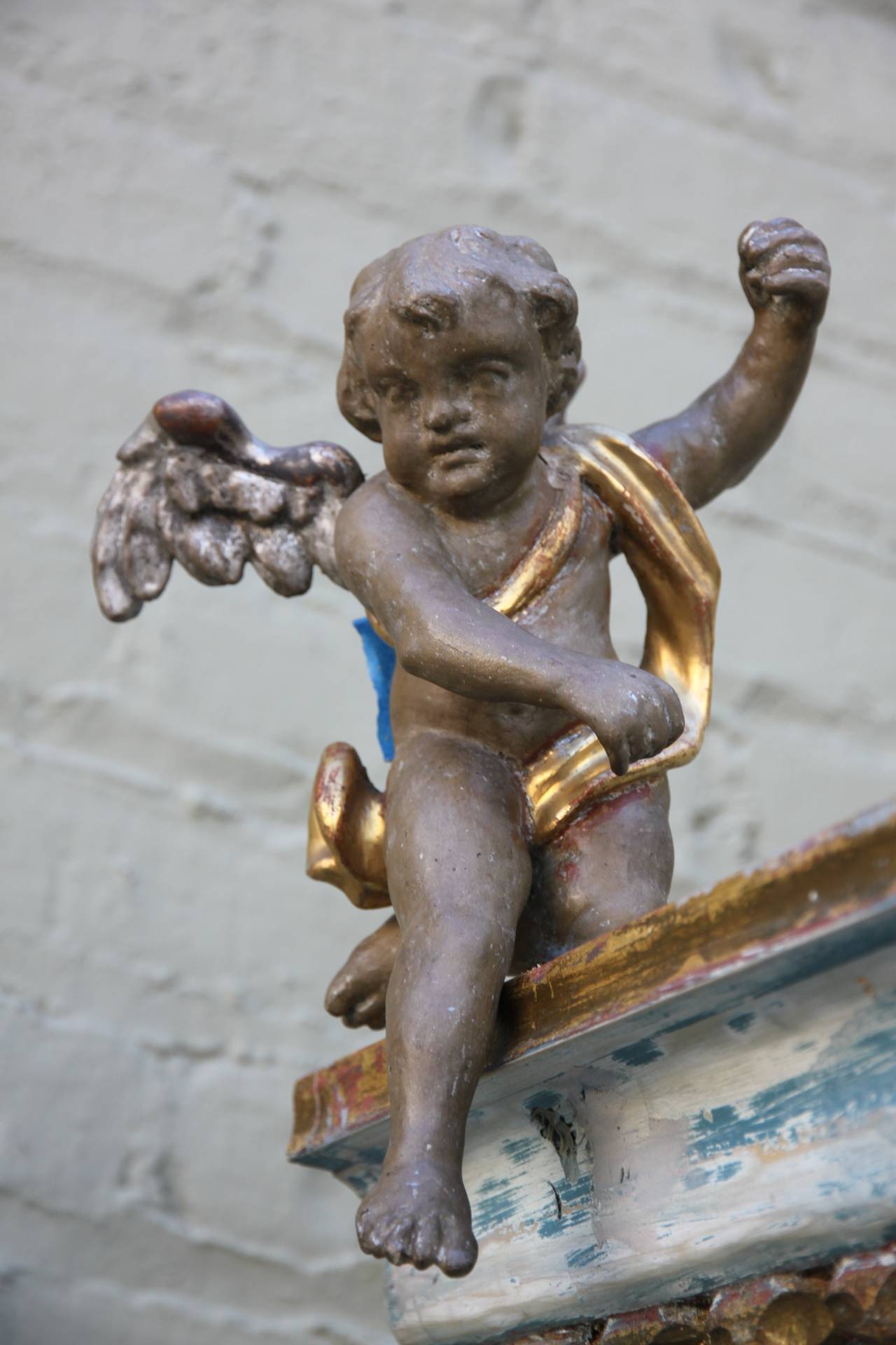 Cherub Bookcase Comprised of 19th Century Elements In Excellent Condition In Los Angeles, CA