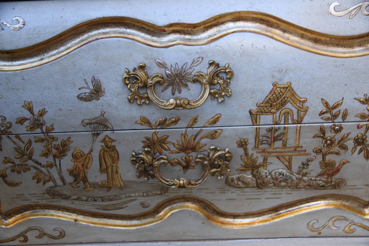 Pair of French Chinoiserie Painted Chests 1