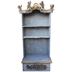 Antique Cherub Bookcase Comprised of 19th Century Elements