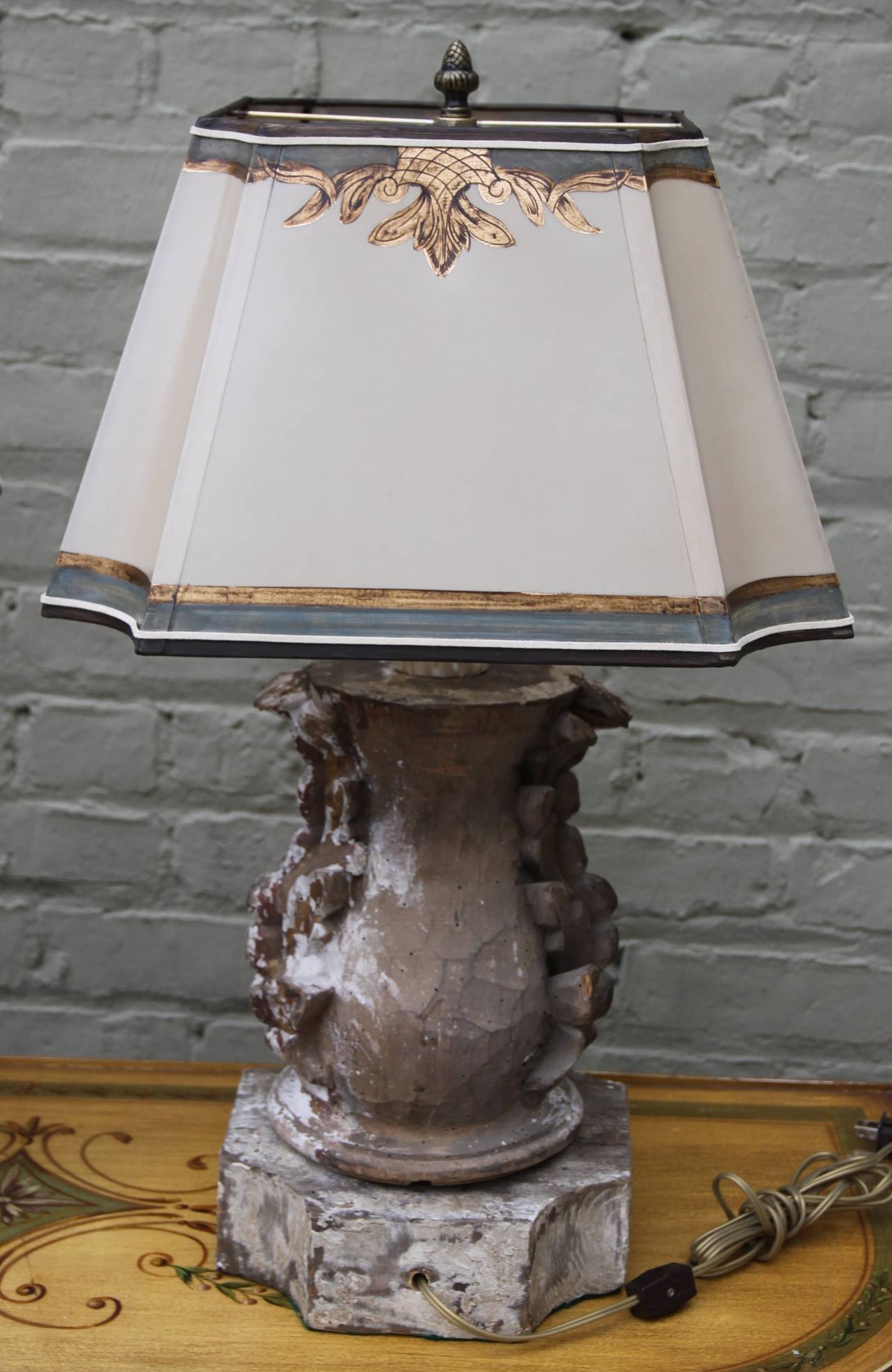 Pair of 19th Century Italian Lamps with Parchment Shades 1
